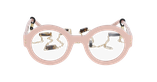 Lunettes de vue femme CARACTÈRES PERSPICACE rose - Vue de face