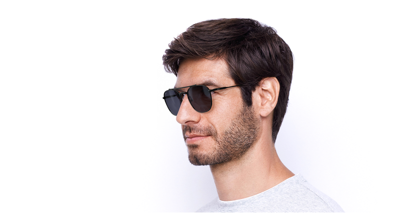 Lunettes de soleil homme PHIL noir - vue de 3/4