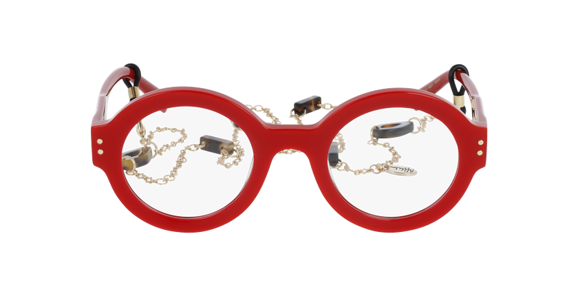 Lunettes de vue femme CARACTÈRES PERSPICACE rouge - Vue de face