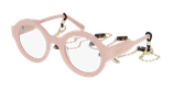 Lunettes de vue femme CARACTÈRES PERSPICACE rose - Vue de face