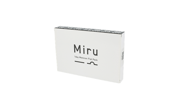 Lentilles de contact Miru 1day Menicon Flat Pack 3 * 30 L - Vue de face