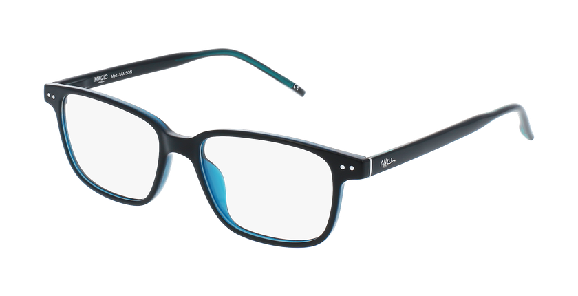 Lunettes de vue enfant MAGIC SAMSON noir/turquoise - Vue de face