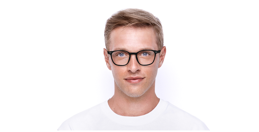 Lunettes de vue homme AYMERIC noir - Vue de face