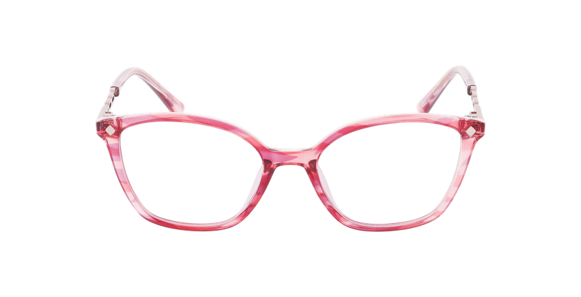 Lunettes de vue femme MAGIC255 rose/dorée - Vue de face