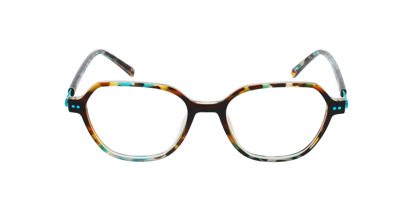 Lunettes de vue femme ARMELLE écaille bleu - Vue de face