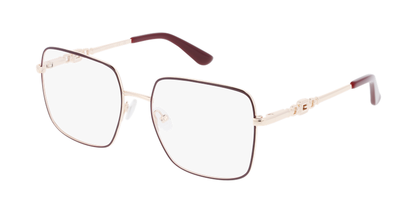 Lunettes de vue femme GU2953 rose/dorée - Vue de face