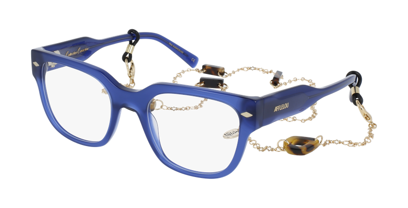 Lunettes de vue femme CARACTÈRES AUDACIEUSE bleu/violet - Vue de face