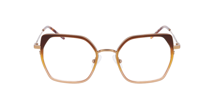 Lunettes de vue femme MAGIC222 marron/dorée - Vue de face