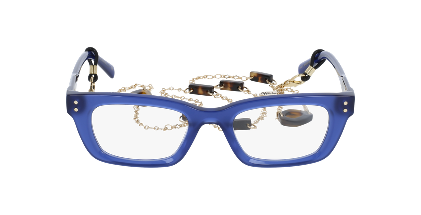 Lunettes de vue femme CARACTÈRES CRÉATIVE bleu/violet - Vue de face