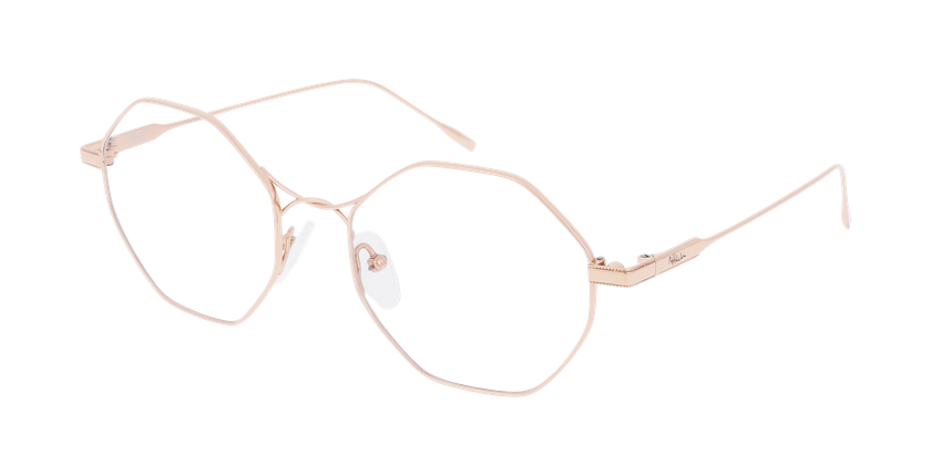 Lunettes de vue femme MAGIC232 rose/dorée - Vue de face