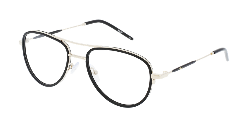 Lunettes de vue homme MAGIC 185 noir/dorée - Vue de face