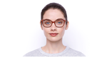 Lunettes de vue femme MAGIC PALOMA rouge - Vue de face