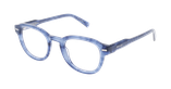 Lunettes de vue homme CARACTÈRES OPTIMISTE bleu/bleu cristal - Vue de face