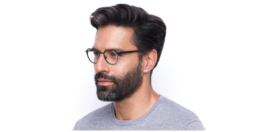 Lunettes de vue homme CHARLES gris - Vue de face