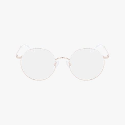 Lunettes de vue femme EMIE blanc/dorée Vue de face