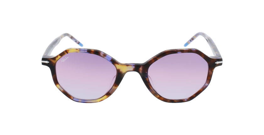 Lunettes de soleil femme JUSSY écaille/violet - Vue de face