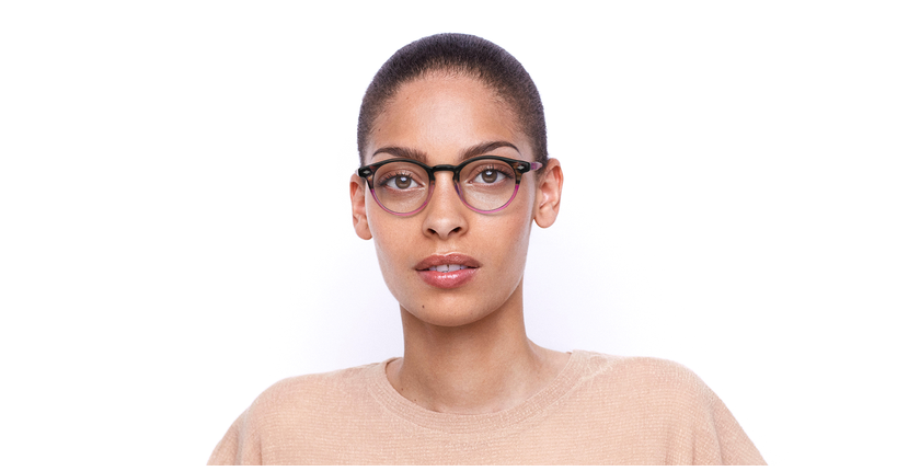 Lunettes de vue femme MAGIC 147 marron/rose - Vue de face