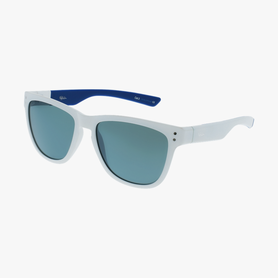 Lunettes de soleil femme WILD POLARIZED blanc/bleu - vue de 3/4