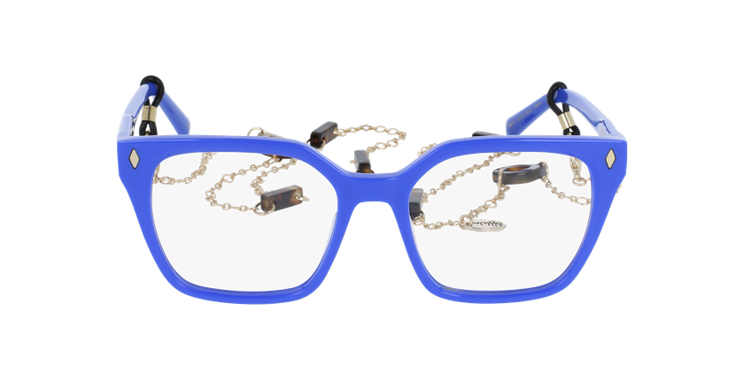 Lunettes de vue femme CARACTÈRES EFFRONTEE bleu - Vue de face