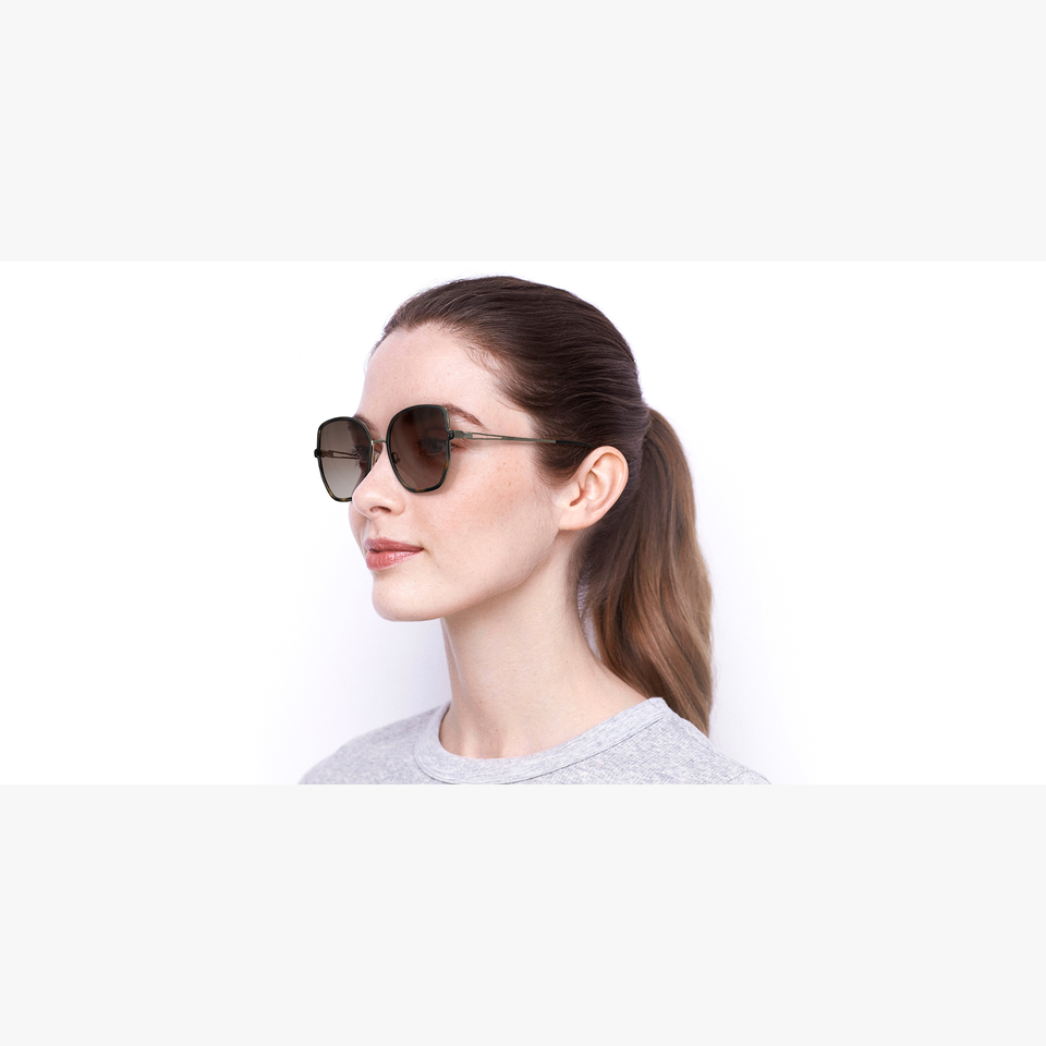 Lunettes de soleil femme 1392/S dorée - Vue de face